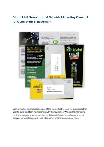 Direct Mail Newsletter - A Reliable Marketing Channel for Consistent Engagement