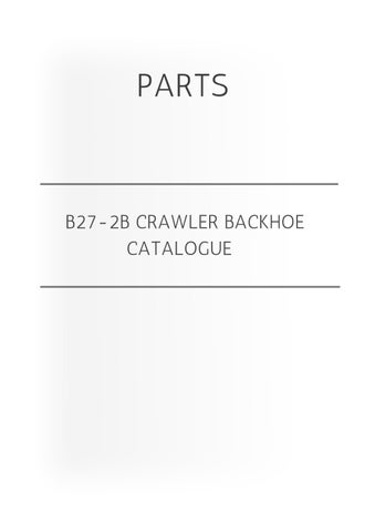 B27‑2B Crawler Backhoe Parts Catalogue