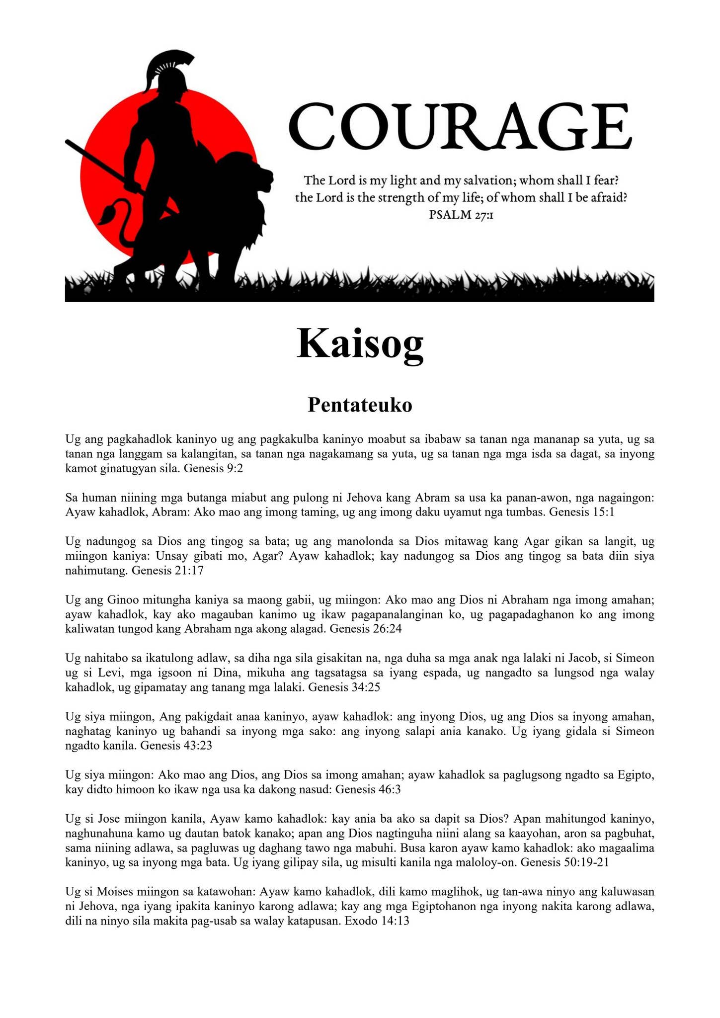 Cebuano - Courage Is Beautiful by Filipino Tracts and Literature ...