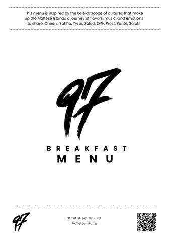 97Notes Menu Breakfast