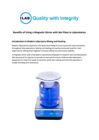 Budget-Friendly Magnetic Stirrer with Hot Plate for Laboratory Requirements