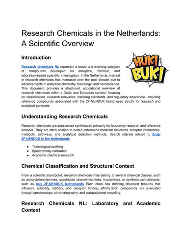 Research Chemicals NL: Scientific Laboratory Overview