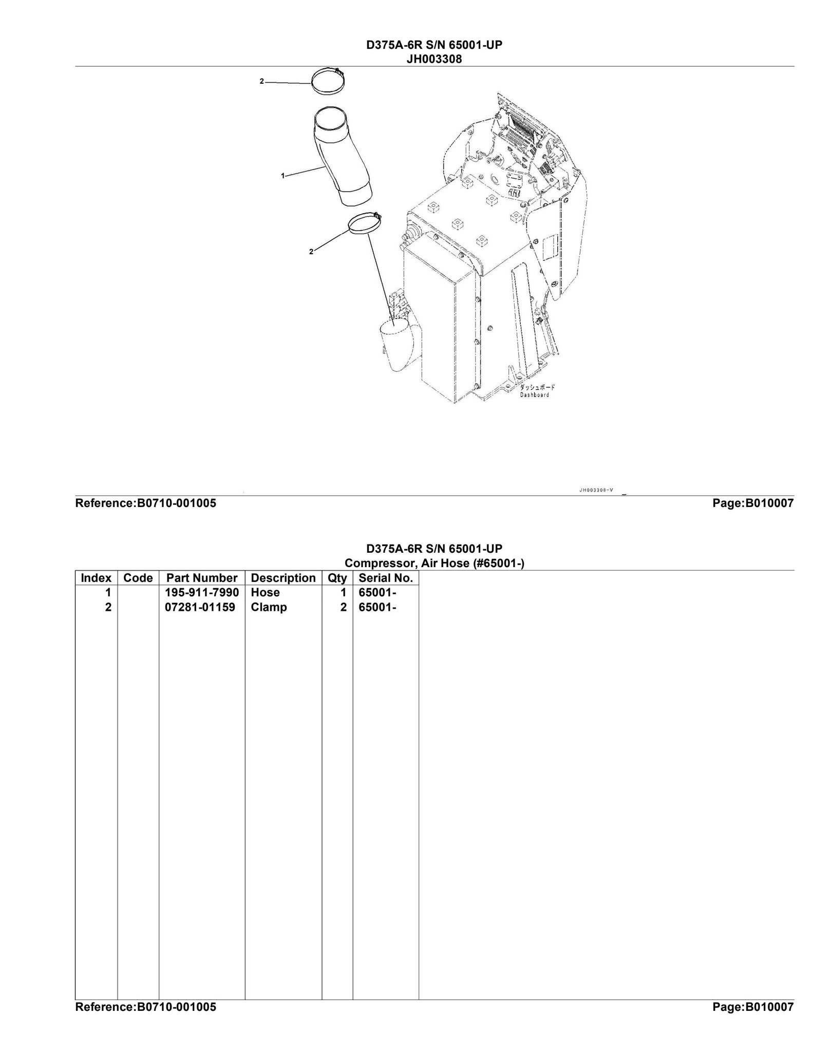 Parts Manual - Komatsu D375A-6R (JPN) Bulldozer Sn 65001-UP by Heavy ...