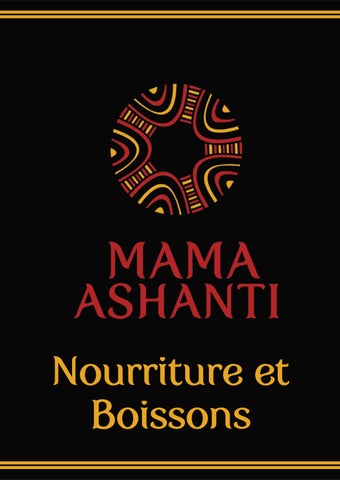 Ashanti French Menu