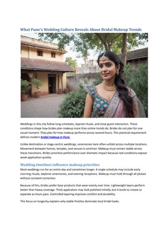 What Pune’s Wedding Culture Reveals About Bridal Makeup Trends