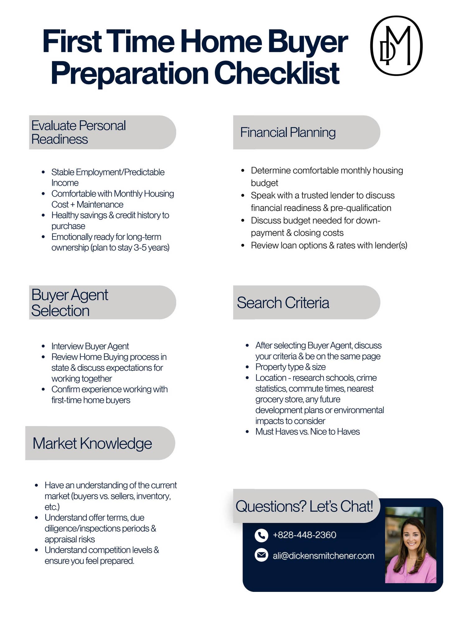 First Time Home Buyer Checklist by Dickens Mitchener - Issuu