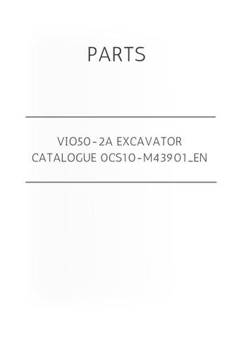 VIO50‑2A Excavator Parts Catalogue 0CS10‑M43901_EN