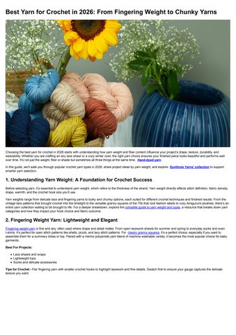 Best Yarn for Crochet 2026 – Complete Buyer’s Guide