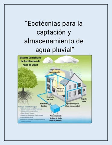 Ecotécnias para la captación y almacenamiento de agua pluvial 