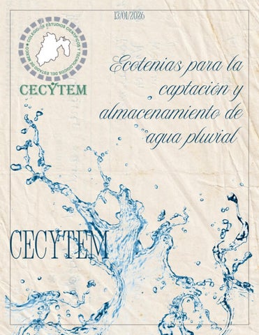 ECOTENIAS PARA LA CAPTACION Y ALMACENAMIENTO DE AGUA PLUVIAL 
