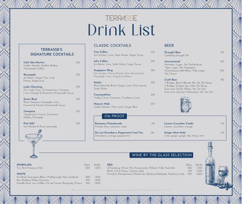 Terrasse Beverage Menu