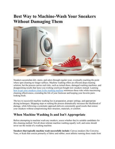 Best Way to Machine‑Wash Your Sneakers Without Damaging Them