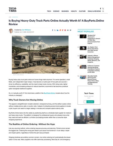 Is Buying Heavy-Duty Truck Parts Online Actually Worth It? A BuyParts.Online Review