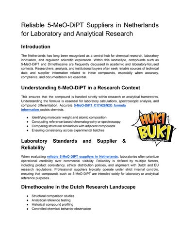 Reliable 5-MeO-DiPT (nl) Suppliers in NL