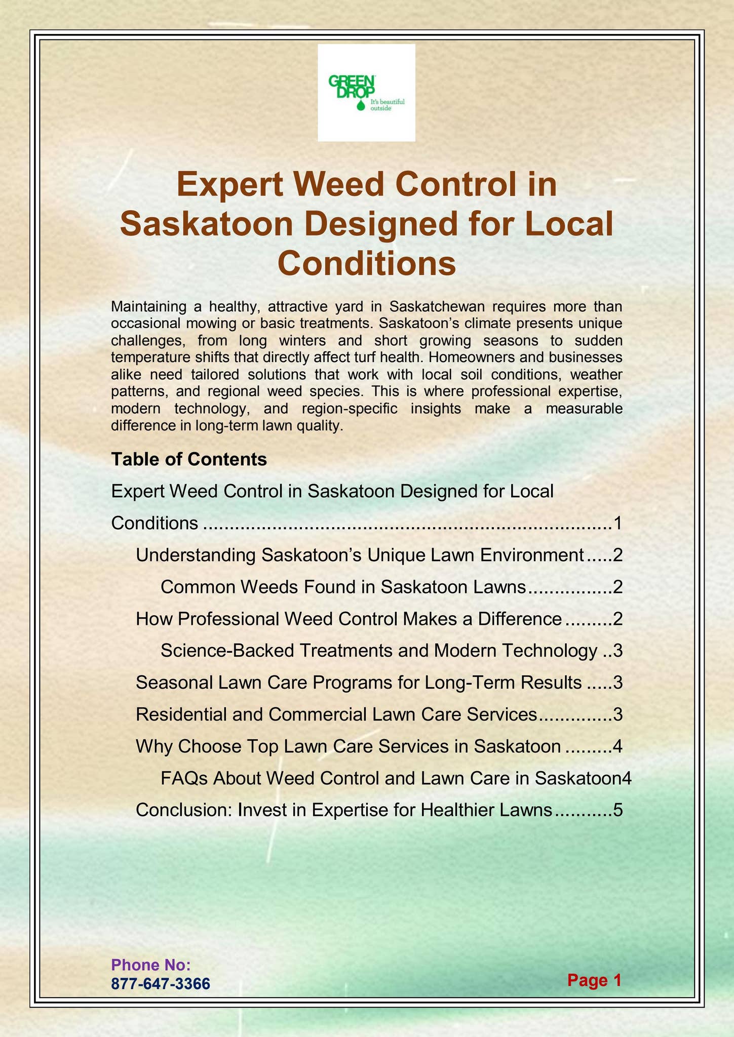 Expert Weed Control in Saskatoon Designed for Local Conditions by Web ...