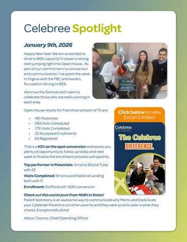 THE COO's Celebree Spotlight - 1.9.2026