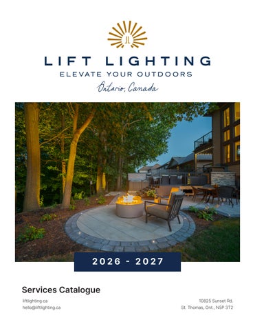 2026 Lift Lighting Service Catalogue