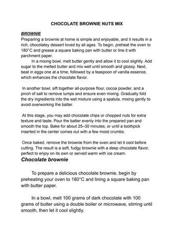 CHOCOLATE BROWNIE NUTS MIX