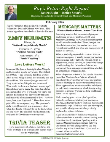 Ray's Retire Right Report - Feb 2026