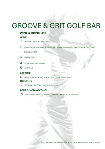 A Wine List at Groove and Grit