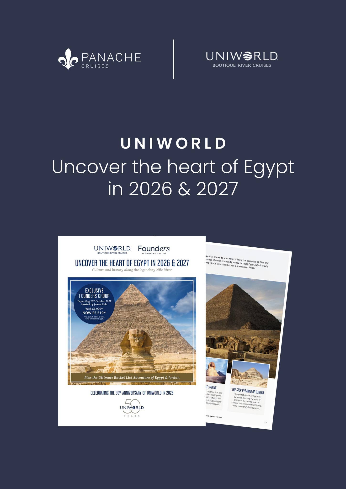 UK - Uniworld Uncover The Heart of Egypt in 2026 & 2027 by Panache ...