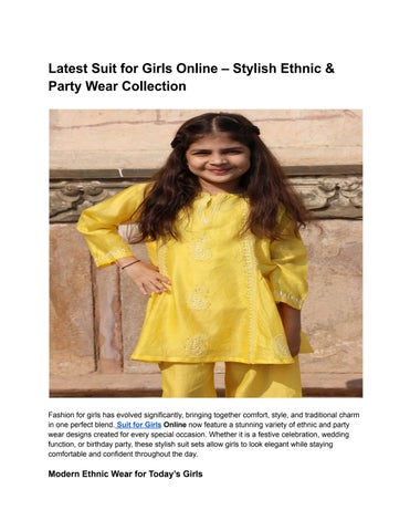Latest Suit for Girls Online – Stylish Ethnic & Party Wear Collection