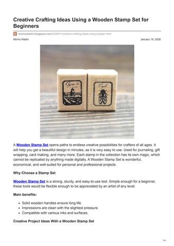 Wooden Stamp Set - Creative Crafting Ideas Using a Wooden Stamp Set for Beginners
