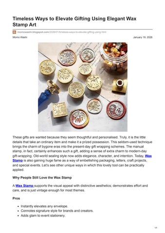 Wax Stamp - Timeless Ways to Elevate Gifting Using Elegant Wax Stamp Art