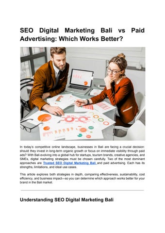 SEO Digital Marketing Bali vs Paid Advertising_ Which Works Better_