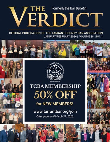 Tarrant County Bar Association The Verdict (January/February2026)