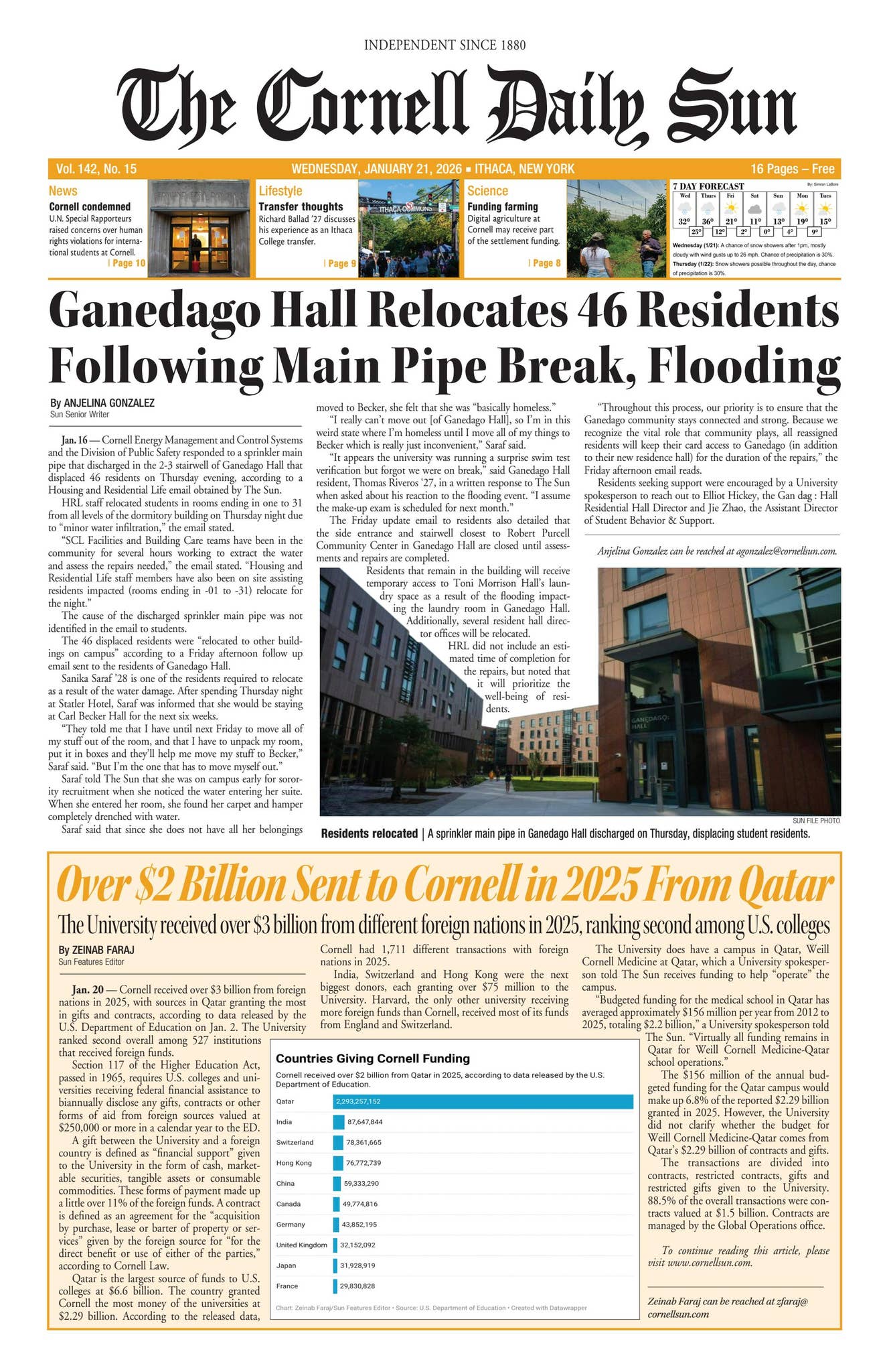 1-21-26 entire issue hi res by The Cornell Daily Sun - Issuu