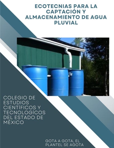 Ecotecnias para la captación y almacenamiento de agua pluvial