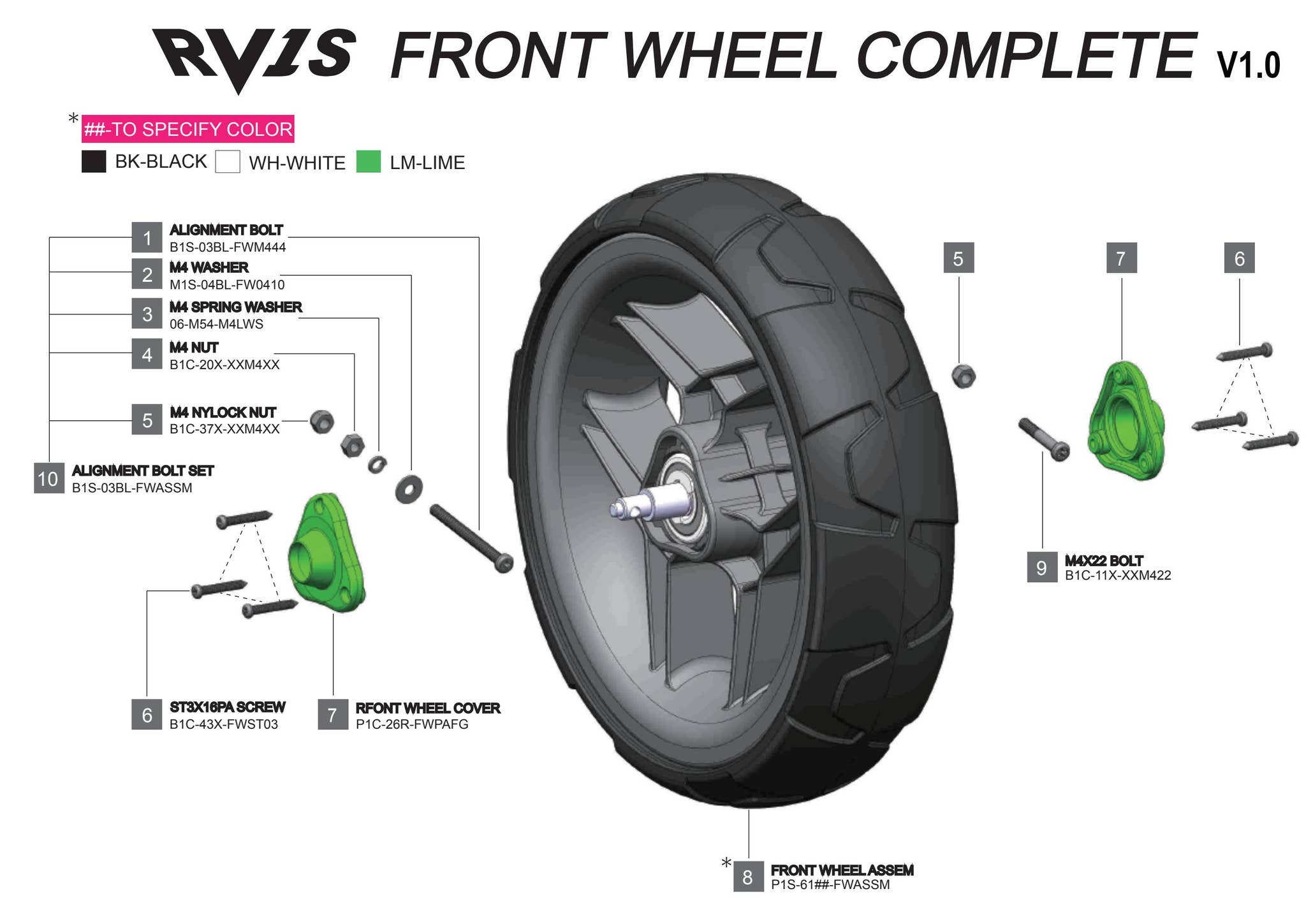 Rv2s Rovic Rovic RV1S 2.0 V1 - Front Wheel Complete by Liam Bandsma - Issuu