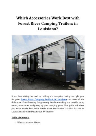 Which Accessories Work Best with Forest River Camping Trailers in Louisiana