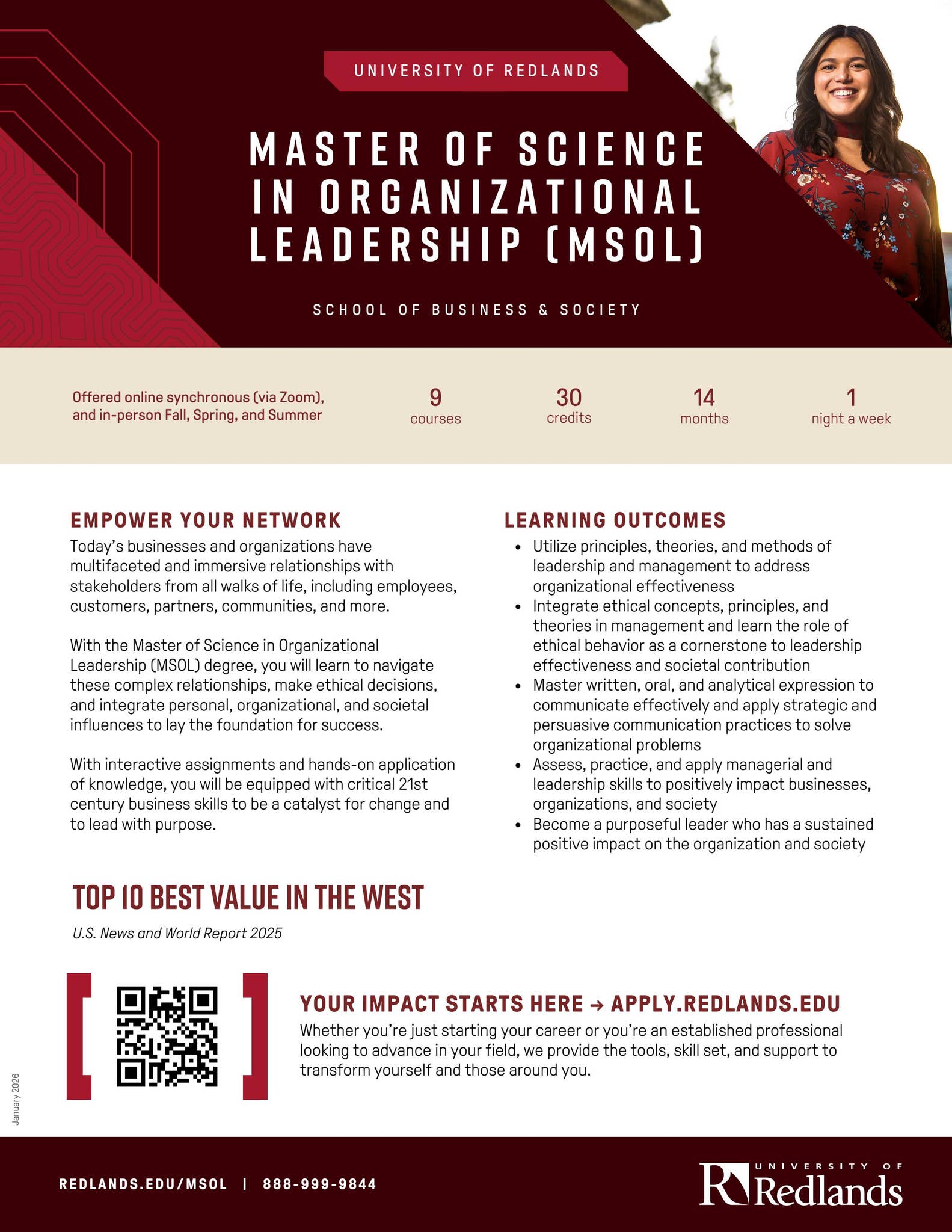 Master of Science in Organizational Leadership (MSOL) by University of Redlands - Issuu