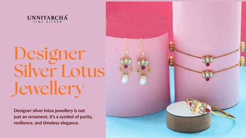 Designer Silver Lotus Jewellery