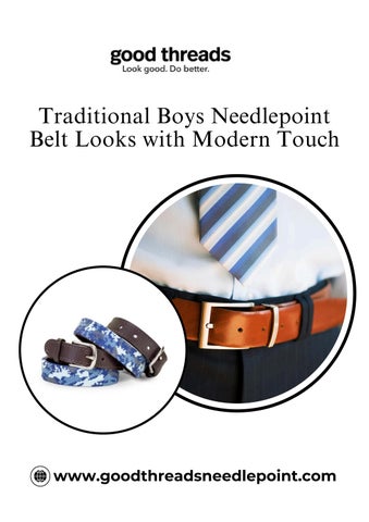 Stylish Boys Needlepoint Belt Collection for All Ages