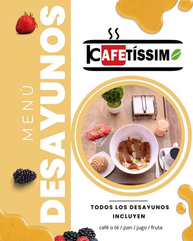 Menu Desayunos kafetissimo