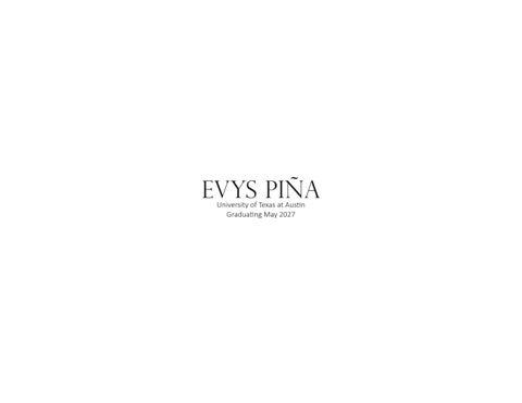 Evys Pina Portfolio UTSOA '26