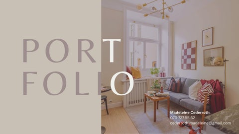 Portfolio Madeleine Cederroth