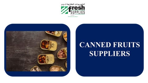 CANNED FRUITS SUPPLIERS