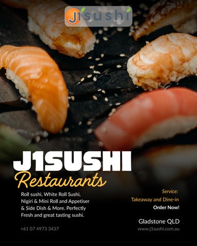 J1 Sushi Gladstone Fresh and tasty sushi and a good sushi train experience