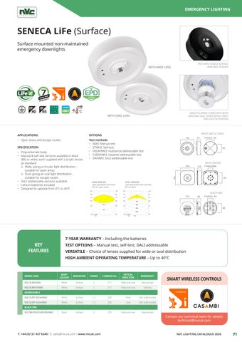 NVC Lighting UK EMERGENCY - SECTION - NVC 灯饰目录 2026 第 11 页