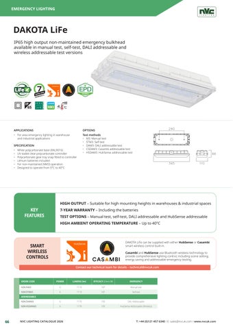 NVC Lighting UK EMERGENCY - SECTION - NVC 灯饰目录 2026 第 6 页