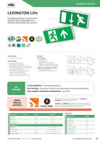 NVC Lighting UK EMERGENCY - SECTION - NVC 灯饰目录 2026 第 7 页