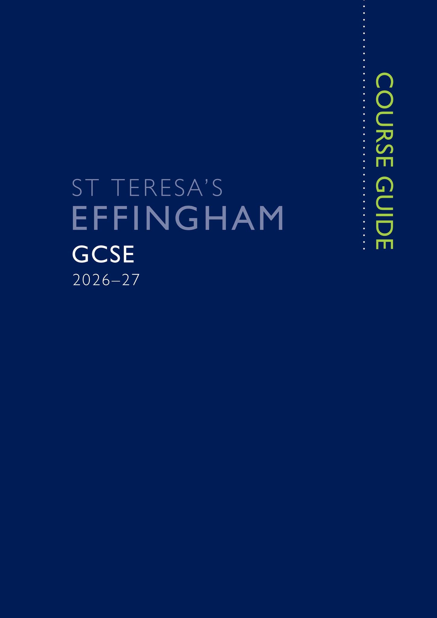 GCSE COURSE GUIDE 2026-2027 by EffinghamSchoolsTrust - Issuu