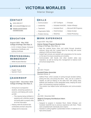 Victoria Morales Resume