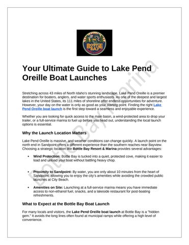 Your Ultimate Guide to Lake Pend