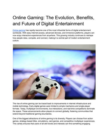 Best Online Gaming Experiences Designed for User Engagement