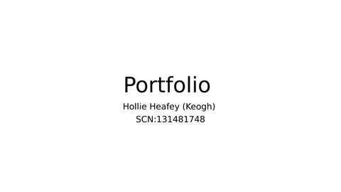 Hollie keogh - Portfolio 
